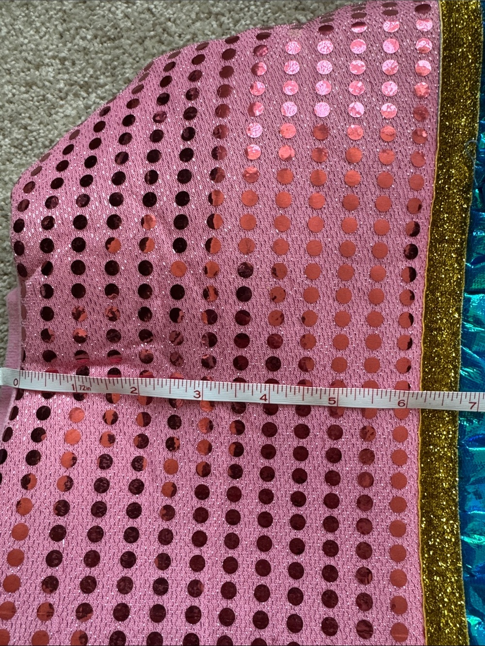 Sparkling Mermaid Dog Costume - Pink & Blue - Picture 7 of 7